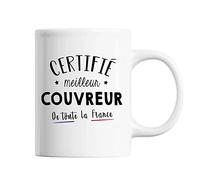 Planetee Mug Homme Couvreur Meilleur de France | Tasse Blanc métier