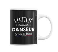Planetee Mug Homme Danseur Meilleur de France | Tasse Noir métier