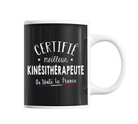Planetee Mug Homme Kinésithérapeute Meilleur de France | Tasse Noir métier
