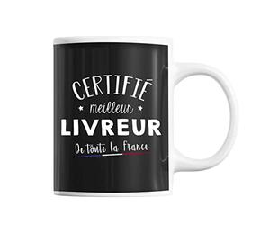 Planetee Mug Homme Livreur Meilleur de France | Tasse Noir métier