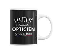 Planetee Mug Homme Opticien Meilleur de France | Tasse Noir métier