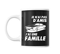 Planetee Mug Je n'ai pas d'amis j'ai une Famille/Idée cadeau voiture course