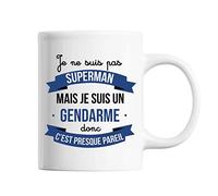 Planetee Mug Je ne suis pas Superhéros, je suis Gendarme