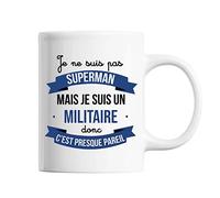Planetee Mug Je ne suis pas Superhéros, je suis Militaire
