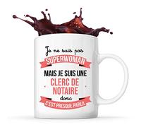 Planetee Mug Je ne suis pas Superwoman, je suis Clerc de Notaire