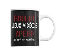 Planetee Mug Jeux Vidéo C'est ma Routine | Tasse Humour