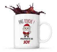 Planetee Mug Joy Pas Touche Père Noël - Tasse Originale - Secret santa Cadeau Noël Humour Insolite Collègue