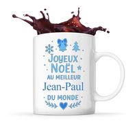 Planetee Mug Joyeux noël au meilleur Jean-Paul - Tasse Originale - Secret santa Cadeau Noël Humour Insolite Collègue