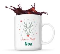 Planetee Mug Joyeux noël Noa Cerf - Tasse Originale - Secret santa Cadeau Noël Humour Insolite Collègue