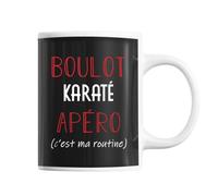 Planetee Mug Karaté C'est ma Routine | Tasse Humour