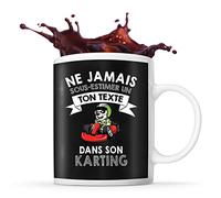 Planetee Mug karting Prénom métier âge Personnalisable | Tasse drôle pour Joueur de cartes | idée cadeau anniversaire Noël fête des Pères