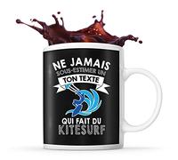 Planetee Mug kitesurf Prénom métier âge Personnalisable | Tasse drôle pour Kitesurfeur | idée cadeau anniversaire Noël fête des Pères