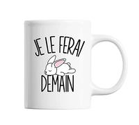 Planetee Mug Lapin Blanc Je le ferai demain