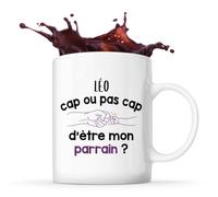 Planetee Mug Léo cap d'être mon parrain 1 Cadeau Annonce Grossesse
