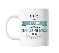 Planetee Mug Loup bébé parfait | Tasse prénom idée cadeau Humour Mignon pour enfant garçon | Imprimé en France