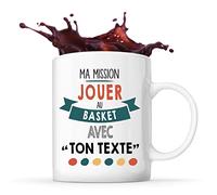 Planetee Mug Ma mission Basket avec nom personnalisé | Tasse imprimée en France