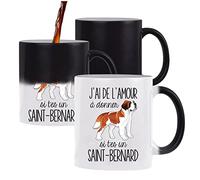 Planetee Mug magique Amour Saint Bernard | Tasse change de couleur avec la chaleur