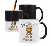 Planetee Mug magique Antonin Bas les pattes Ours | Tasse qui change de couleur Originale Cadeau Anniversaire Noël Humour fête des pères