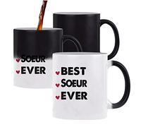 Planetee Mug magique Best Soeur Ever | Idée Tasse Cadeau Famille Soeur Anniversaire Noël