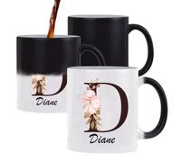 Planetee Mug Magique Diane | Tasse Thermosensible, le Motif Apparaît à la Chaleur | Céramique 300 ml Recto Verso | Cadeau Collègue Anniversaire Noël