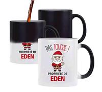 Planetee Mug Magique Ensemble de données 64 Pas Touche Père Noël - Tasse Originale Qui Change de Couleur - Secret santa Cadeau Noël Humour Insolite Collègue
