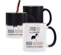 Planetee Mug magique J'peux pas Berger Australien | Tasse change de couleur avec la chaleur