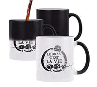 Planetee Mug magique Le gras c'est la vie Karadoc | Tasse qui change de couleur avec la chaleur