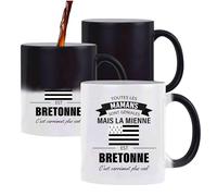 Planetee Mug magique Maman Bretonne | Tasse qui change de couleur Originale Cadeau Anniversaire Noël Humour fête des mères