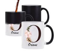 Planetee Mug Magique Oriane | Tasse Thermosensible, le Motif Apparaît à la Chaleur | Céramique 300 ml Recto Verso | Cadeau Collègue Anniversaire Noël