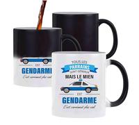Planetee Mug magique Parrain Gendarme | Tasse qui change de couleur Originale Cadeau Anniversaire Noël Humour