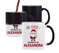 Planetee Mug magique thermoréactif Alexandre Pas Touche Père Noël - Tasse Originale Qui Change de Couleur - Secret santa Cadeau Noël Humour Insolite Collègue