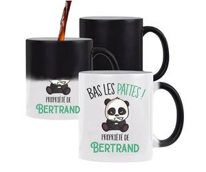 Planetee Mug magique thermoréactif Bertrand Bas les pattes Raton laveur | Tasse qui change de couleur thermoréactif Cadeau Anniversaire Noël Humour fête des pères