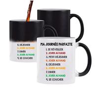 Planetee Mug magique thermoréactif Camping car c'est la vie Camping-cariste | Tasse changement de couleur idée cadeau métier anniversaire Noël femme homme