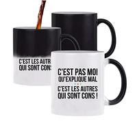 Planetee Mug magique thermoréactif C'est pas moi qui explique mal Perceval | Tasse qui change de couleur avec la chaleur