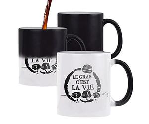 Planetee Mug magique thermoréactif C'est pas moi qui explique mal Perceval | Tasse qui change de couleur avec la chaleur idée cadeau métier anniversaire Noël femme