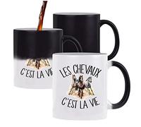 Planetee Mug magique thermoréactif Chow chow c'est la vie Chien | Tasse changement de couleur idée cadeau métier anniversaire Noël femme homme idée cadeau métier anniversaire Noël femme homme