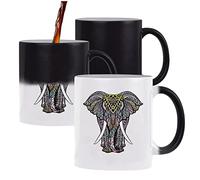 Planetee Mug magique thermoréactif Éléphant Mon Mari est parfait tasse change couleur chaleur idée cadeau métier anniversaire Noël