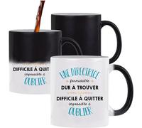 Planetee Mug magique thermoréactif Formidable Directrice | tasse change couleur chaleur idée cadeau travail collègue départ retraite anniversaire Noël femme