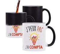 Planetee Mug magique thermoréactif J'peux pas Compta tasse change couleur chaleur humour idée cadeau anniversaire Noël homme femme