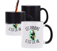 Planetee Mug magique thermoréactif Paris c'est la vie | Tasse changement de couleur idée cadeau métier anniversaire Noël femme homme idée cadeau métier anniversaire Noël femme homme