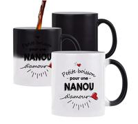 Planetee Mug magique thermoréactif Petite Boisson d'une Nanou d'amour tasse change couleur chaleur idée cadeau famille Nanou Anniversaire Noël