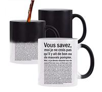 Planetee Mug magique thermoréactif Pompier Bon ou Mauvais | tasse change couleur chaleur humour métier idée cadeau travail anniversaire Noël homme