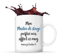 Planetee Mug Maitre de stage préféré | Tasse Cadeau Travail Métier Départ Retraite Collègue Anniversaire Noël