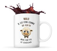 Planetee Mug Malo Doux comme un Agneau | Tasse Prénom Cadeau Anniversaire Noël Humour