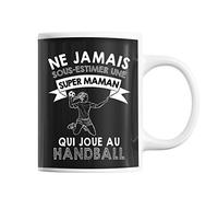 Planetee Mug Maman handball | Tasse drôle pour Mère Handballeuse | idée cadeau anniversaire Noël fête des Mères