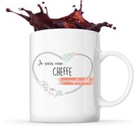 Planetee Mug Meilleure Cheffe (Mug Cheffe Irremplaçable)