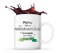 Planetee Mug Merci Moniteur d'auto-école Inoubliable Homme | Tasse Idée Cadeau Collègue Travail Retraite