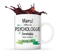 Planetee Mug Merci Psychologue Inoubliable Femme | Tasse Idée Cadeau Collègue Travail Retraite