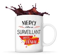 Planetee Mug Merci Surveillant Génial | Tasse Idée Cadeau Collègue Travail Retraite