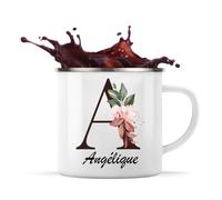 Planetee Mug Métal Émaillé Angélique | Tasse de Camping 300 ml Recto Verso Passe au Lave-Vaisselle | Randonnée Bivouac Bureau | Cadeau Homme Femme Anniversaire